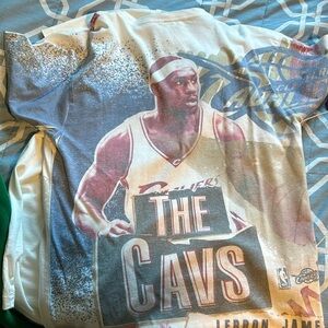 mitchell and ness lebron graphic t shirt